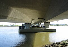 Underneath the No. 2 Road Bridge in Richmond, British Columbia, Canada