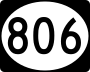 Highway 806 marker