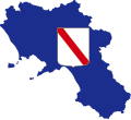 Flag map of Campania