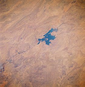 Satellite photo of Lake Argyle