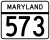 Maryland Route 573 marker