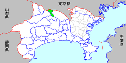 Location of Shiroyama in Kanagawa Prefecture