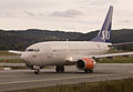 SAS Boeing 737-600 at Trondheim