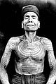 A tattooed Dayak man from Central Borneo, possibly of Ot Danum origin (1880-1920)