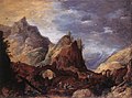 Joos de Momper, Mountain Scene with Bridges, Late 16th century or early 17th century
