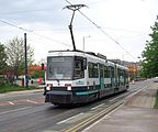 T-68A tram no. 2004 in Eccles, in 2005.
