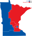 Seats won in the United States House elections in Minnesota, 2010