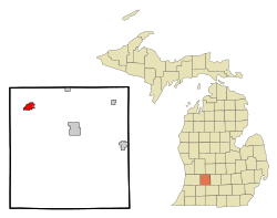 Location of Middleville, Michigan