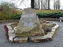 Monument marking the village's status as the geographical centre of Germany
