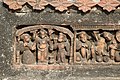 Terracotta decoration in Raghunandan temple.