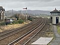 Arnside Viaduct -from station platform with signal and signal box