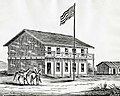 Image 29California's first State Capitol building in San Jose, which served as the capital of California 1850–51. (from History of California)