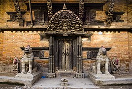 Entrance to a building in the Durbar Square