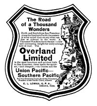 Magazine display advertisement for the "Overland Limited" c. 1905