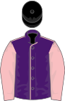Purple, Pink seams and sleeves, Black cap