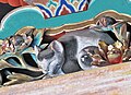 Carving of sleeping cat, Nikko Toshogu, attrib. Hidari Jingoro