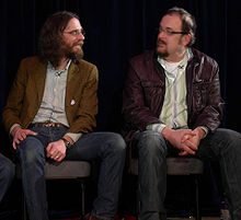 Fisk (right) with Steve Turner of Mudhoney, 2007