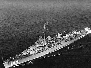 USS Wadleigh (DD-689) Underway, c. 1951.
