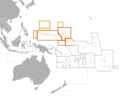 Image 4Outline of sovereign (dark orange) and dependent islands (bright orange) (from Micronesia)