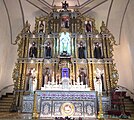 Church main altar and its newly restored altar silvers replicated from the lost one