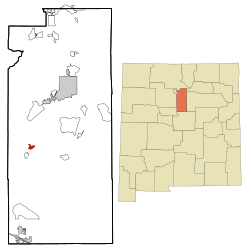 Location of Los Cerrillos, New Mexico