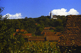 View of Hodod, with the Hungarian Reformed church