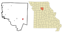 Location of Salisbury, Missouri