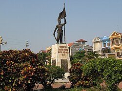 The statue in the center of Hiệp Hòa district, Bắc Giang province