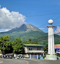 Irosin Beacon with Mount Bulusan in the background