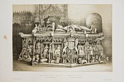 Sepulchers of John II of Castile and Isabella of Portugal in the Miraflores Charterhouse by Jenaro Pérez Villaamil and Charles Fichot in 1850. Lithograph published in the work España artística y monumental.