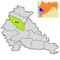 Location of Khed in Pune district