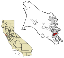 Location of Larkspur in Marin County, California