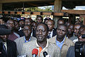 Image 1Former Prime Minister Raila Odinga speaking to the Kenyan media. (from Culture of Kenya)