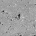 "Monolith" on Mars – rectangular boulder (MRO; July 24, 2008) (7°13′52″S 267°21′00″E﻿ / ﻿7.231°S 267.350°E﻿ / -7.231; 267.350).