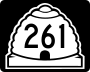 State Route 261 marker