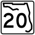 State Road 20 marker