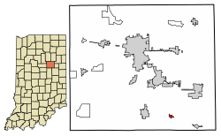 Location of Fowlerton in Grant County, Indiana.