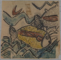 Fish Design for a Ceramic Plate by Holcha Krake