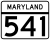 Maryland Route 541 marker