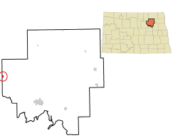 Location of Churchs Ferry, North Dakota