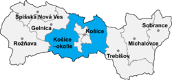 Košice-okolie District in the Kosice Region
