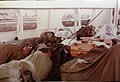 Sleeping U.S. Marines aboard Sagebrush in the Panama Canal, 1984