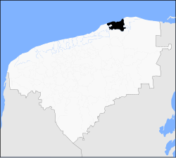 Location of San Felipe in Yucatán