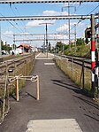 Western access to platform via the level crossing