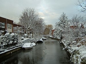 A Dutch canal in winter.