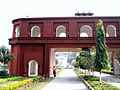 This is a photo of the Rang Ghar-style main entrance of the Shankardeva Kalakshetra at Panjabari, Guwahati. I had clicked this one in January, 2006
