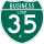 Business Interstate 35-A marker