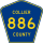 County Road 886 marker