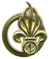 Beret insignia of the 1st Foreign Engineer Regiment, 1er REG.