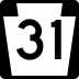 Pennsylvania Route 31 marker